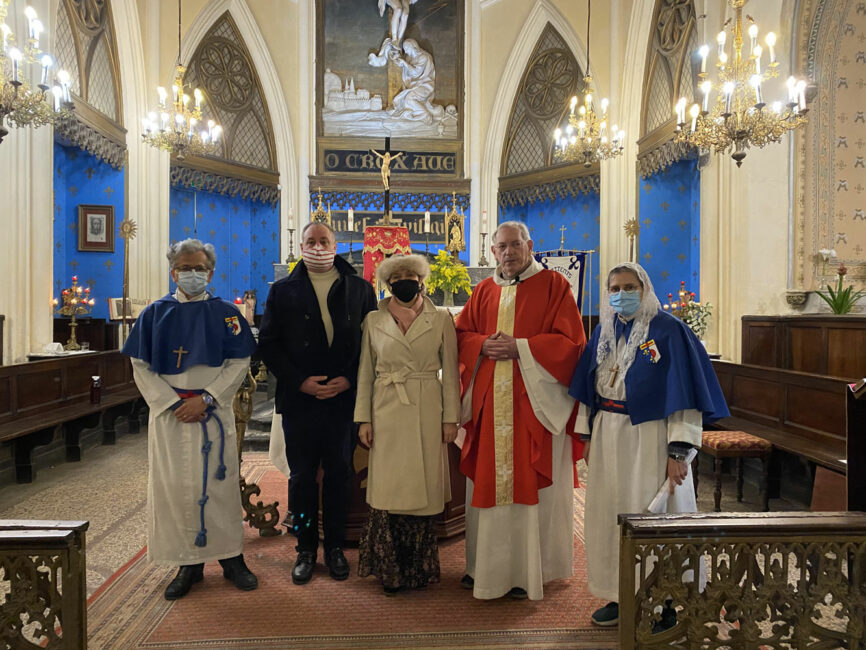 30 janvier 2021. Montpellier, messe de Sainte Dévote, Chapelle des Pénitents Bleus