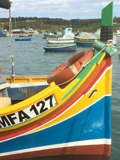 28 février 2018. MALTE, Eglise de Marsaxlokk et visite du port de pêche.