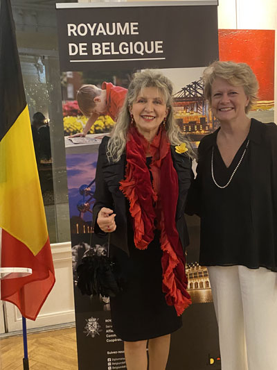 Jeudi 23 novembre 2023. Montpellier (34), Maison des Relations Internationales, Nathalie est invitée par Madame Anne-France Jamart, Consule Générale du royaume de Belgique pour la Fête du Roi des Belges.